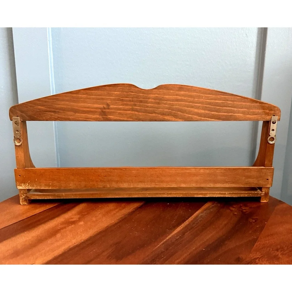 Vintage‎ Wooden Spice Rack Ship Nautical Pirate Wall Shelf 15